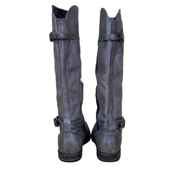 FRYE Women’s Grey Distressed Knee High Leather Boots Size 7 B - Picture 8 of 17